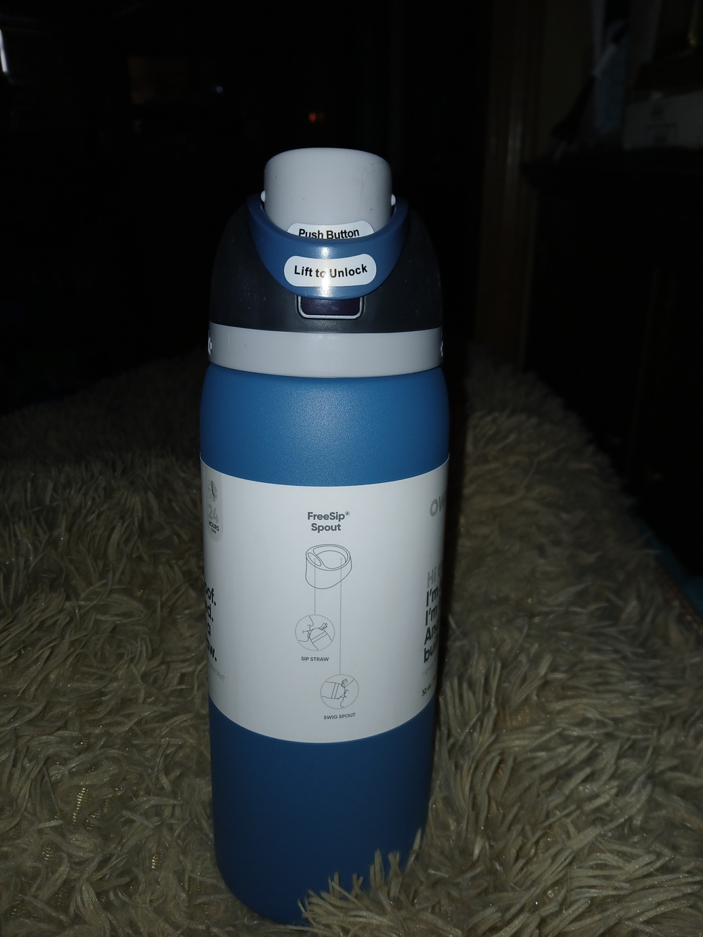 Owala 32 Oz Blue Oasis Insulated Water Bottle with Built-In Straw - Picture 2 of 5